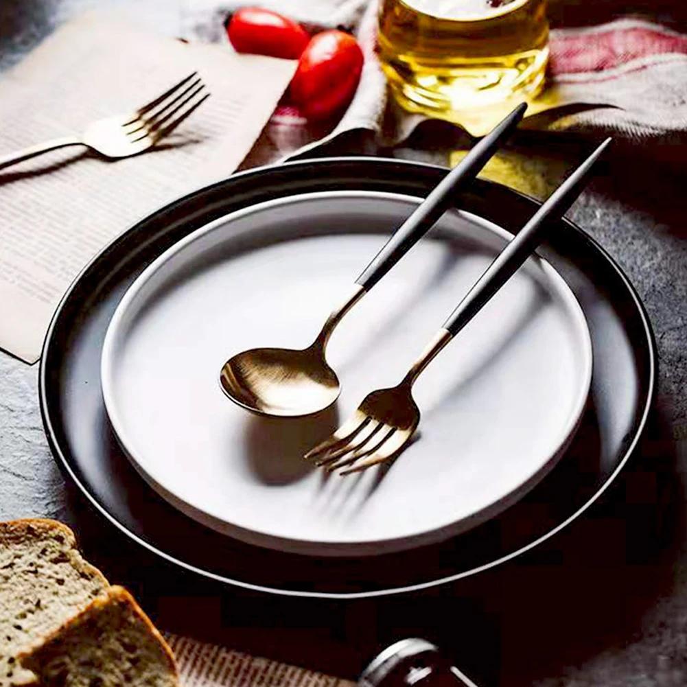 6/8 inch Ins Nordic Tableware Creative Ceramic Matte Glaze Home Tray Western Food Plate Salad Plate Steak Plate Dinner Plates