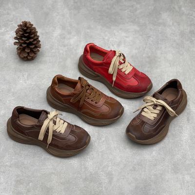 Pantofi Sport Casual cu Șireturi, Stil Nou, pentru Femei, cu Partea Superioară Elastică și Moale