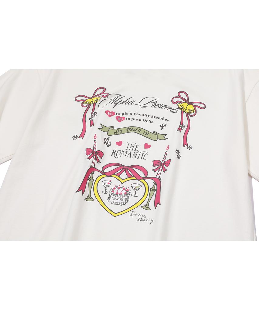 CPGN STUDIO Candle Heart Short Sleeve T-Shirt Cream