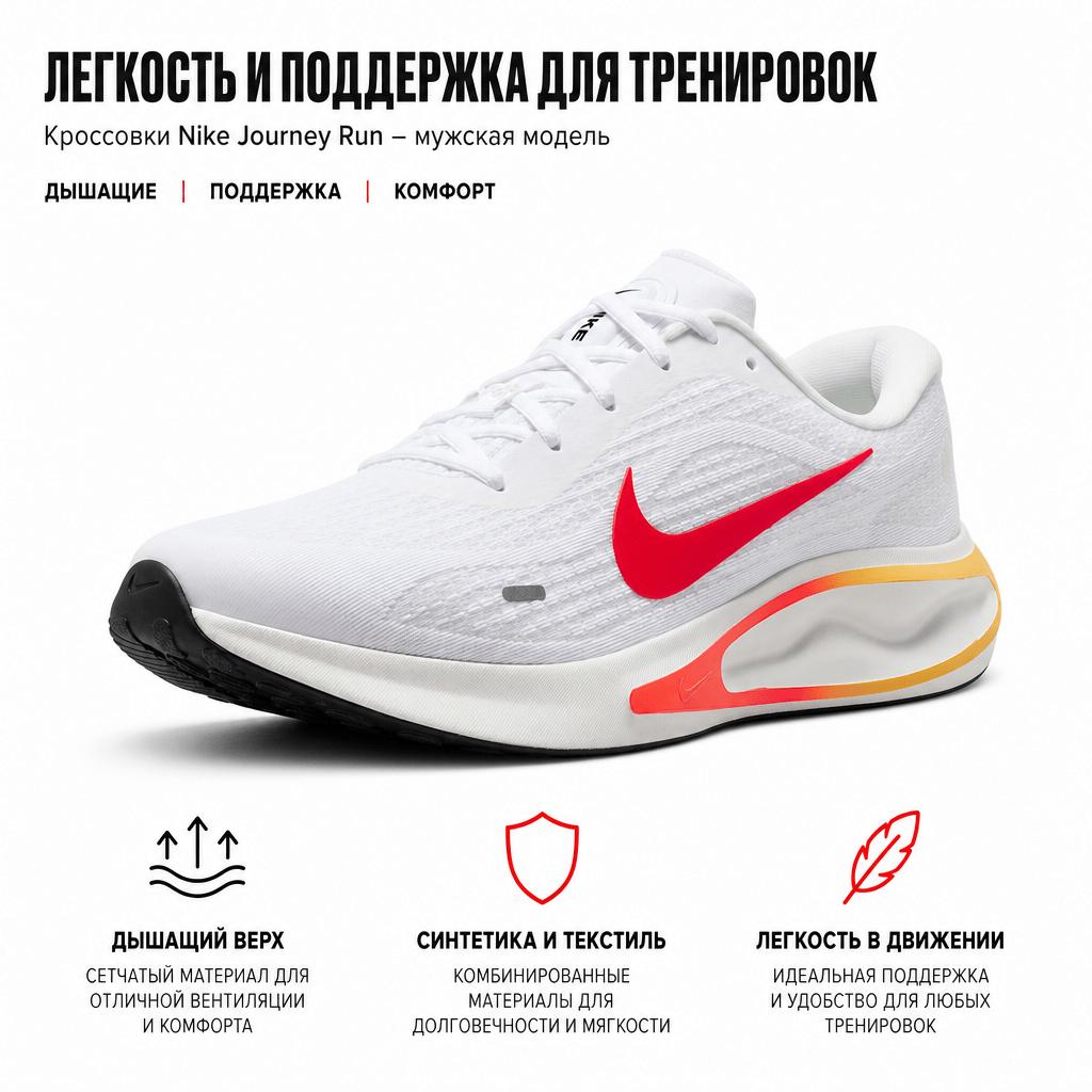 Nike Journey Run Abeto Branco Tênis Masculino Abeto-Aura Topázio-Dourado Carmim Brilhante FN0228110