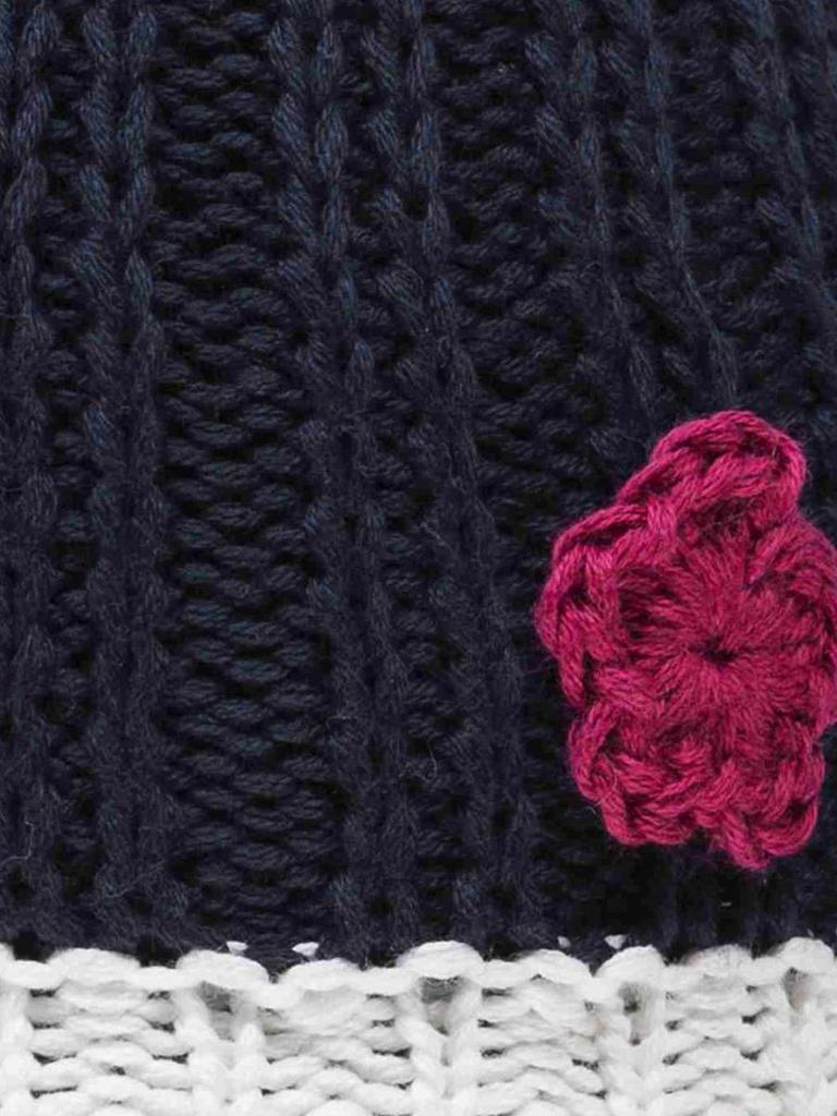 Girl's Hat, Navy Blue, Flower, Döll