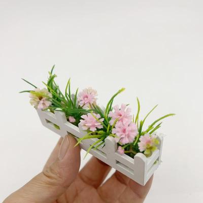 1/12 Dollhouse Mini Flower Potted Model, Simulation Garden Decor For Dolls House Micro Landscape Ornament