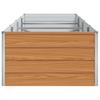 Raised Garden Bed Light Brown 320 X 80 X 45 Cm Galvanized Steel