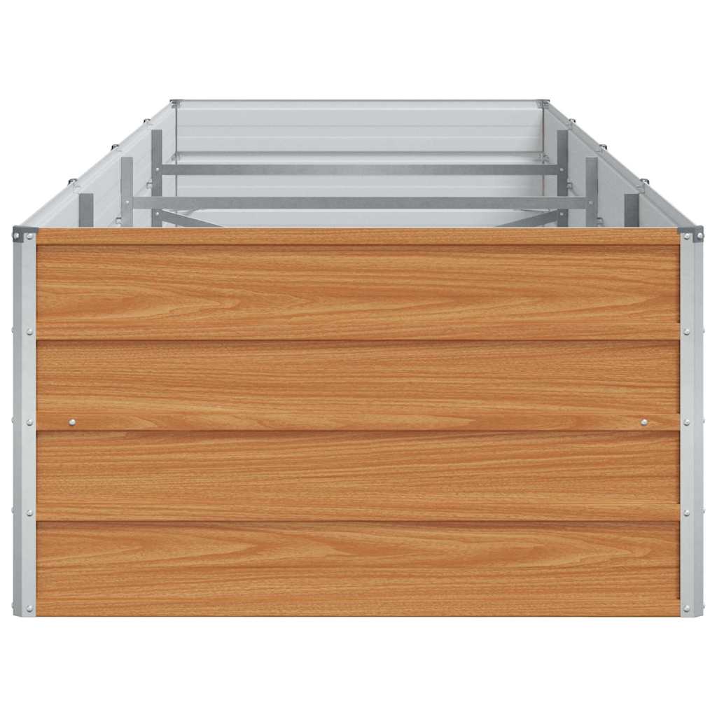 Raised Garden Bed Light Brown 320 X 80 X 45 Cm Galvanized Steel