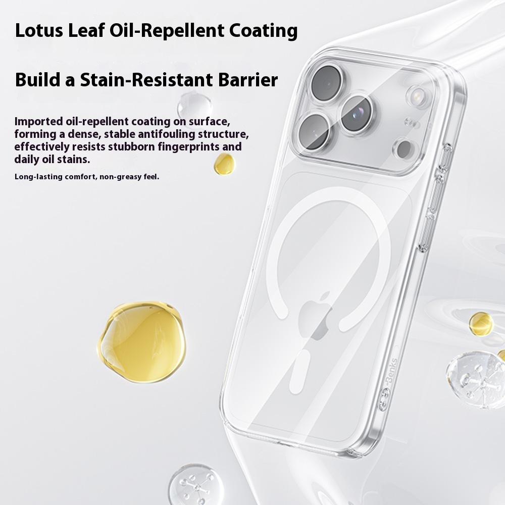 BENKS För iPhone 17 Pro Max Magnetiskt Fodral Ultratunt Genomskinligt PC-fodral som känns som en bar telefon Kompatibelt med MagSafe