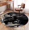 Batman Pattern Round Rug, Indoor/Outdoor Mat, for Picnic, Gameroom, Bedroom, Office, Living Room, Home Decor Carpet, Birthday Gift