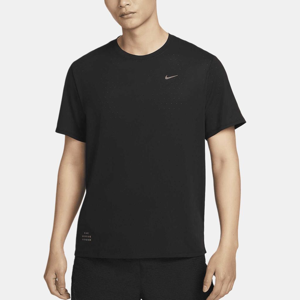 New Nike Running T Shirt Men's Black/Black FQ3092-010
