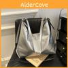 Stylish And Minimalist Black Pu Tote Bag For Women Perfect For Daily Casual Use