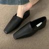 Flats Women Loafers Shoes Elegant Leather Square Toe Soft Shoes 2025 Trend New Brand Spring Walking Comfort Femme