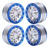 4pcs   Metal Wheel Hub RC Car A Essories Fit for 1Celsius10 RC Crawler 1.9 Inch(Red Black )