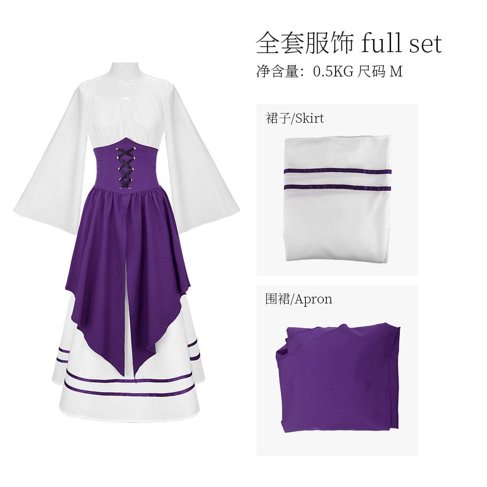 

Adult Women s Medieval Vintage Long Dress For Ball Party Stage Performance Clothing Halloween Costume For Woman L 50-55kg верблюд