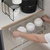 Counter Shelf Foldable Strong Bearing Space Saving Stable Non-slip Handle Multipurpose Iron Fine Mesh Counter Organizer Kitchen Supplies
