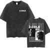 J Cole The Fall Off New Album Vintage Washed T Shirt Men Women Casual High Quality Tshirts Fashion Trend Oversized Tshirt