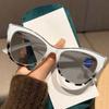 Women's Fashionable and Elegant Cat Eye Presbyopia Sunglasses New Black Gray Lens UV Resistant Glasses Diopter To +4.0
