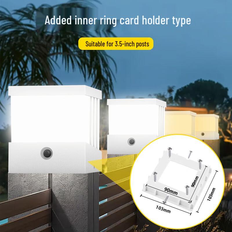 Solar Pillar Light with 3-Color Temperature