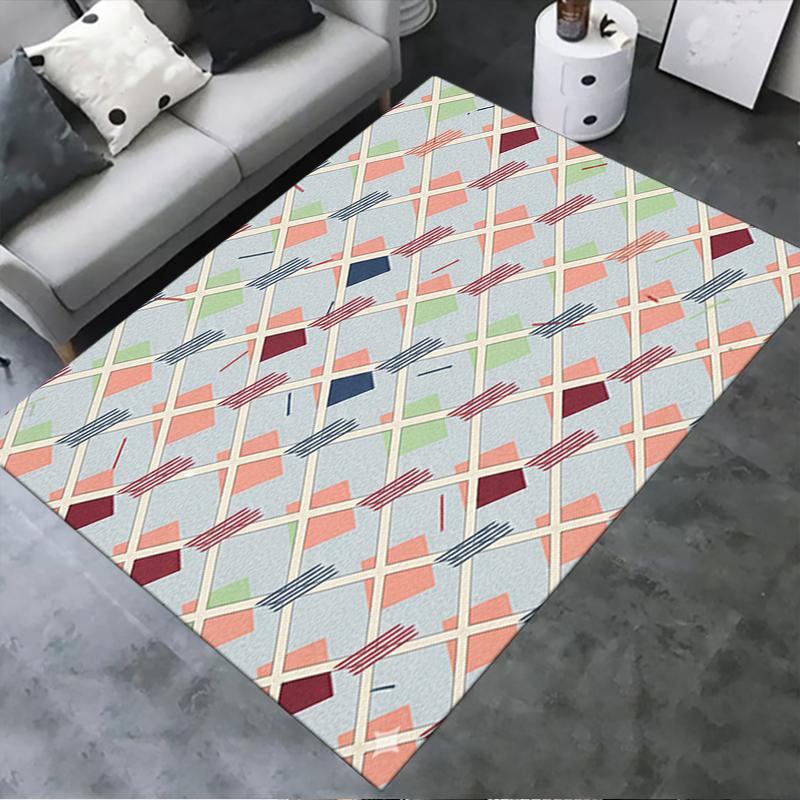 

2025 New Simple Geometry Carpet Rug for Living Room Bedroom Home Sofa Decoration,Kids play Non-slip Floor Mat18 40x60cm( 15x23in )