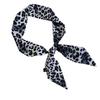 Leopard Print Narrow Silk Scarf for Women Girls Short Necktie Scarf Fashionable and Versatile Accessory for Any Outfit