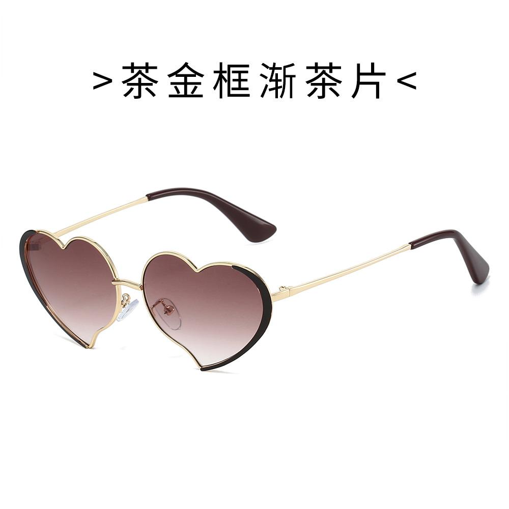 Metal Frame Sunglasses, Heart-shaped Sunglasses, Quirky Sunglasses, Street Style, Trendy Sunglasses