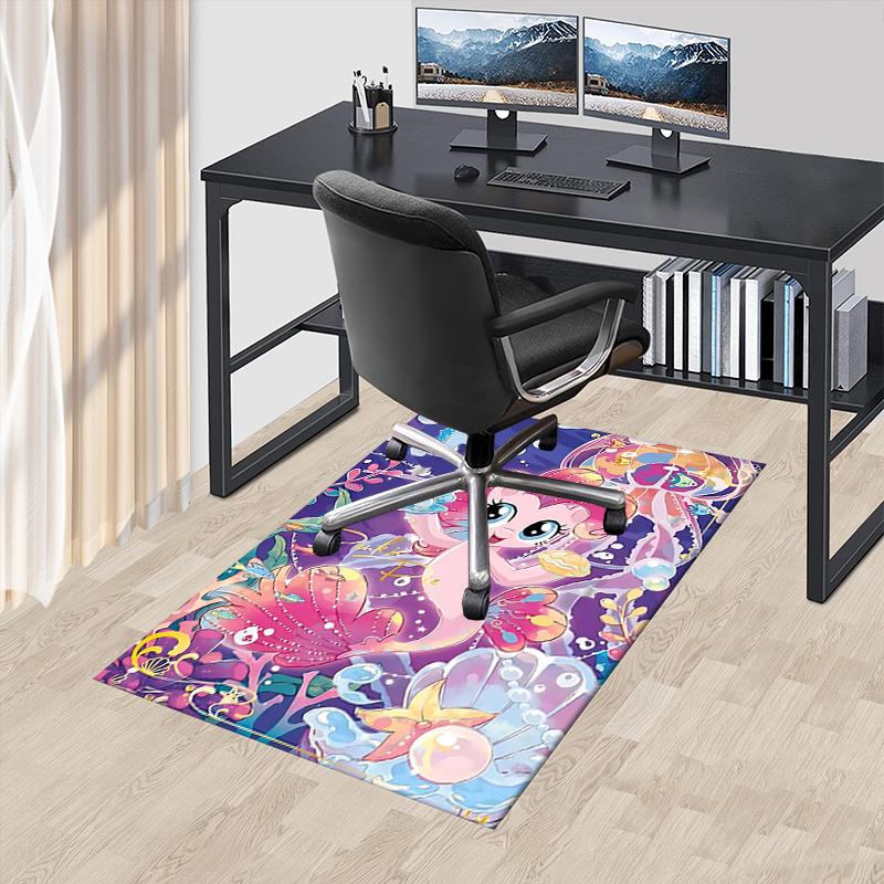 Pinkie Pie Mermaid Chair Mat: Magical Underwater Decor for Home Office, Living Room, Bedroom Gift.1286a