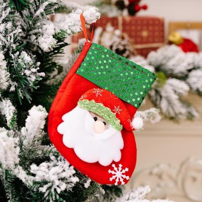 Christmas Apple Bag, Closed Handbag, Eve Gift Children's Small Bag [gold Velvet Green Old Man] 23*21cm32g