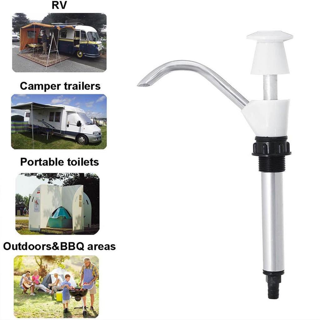 Caravan Sink Water Hand Pump  Hand Operated Galley Water Pump  Double Action Camping Trailer Motorhome Replacement Pumping Tool