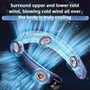 Portable Neck Fan 3-speed 4000mAh USB Charging Fast Cooling Multifunctional Digital Display Air Conditioner Outdoor Neck Fan