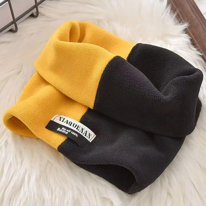 Winter Double-Layer Thick Warm Scarf Outdoor Cycling Men And Women Color Matching Cold-Proof Scarf