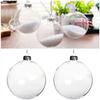 6Pcs Xmas Christmas Tree 6/8/10cm Ornament Hanging Clear Balls Plastic