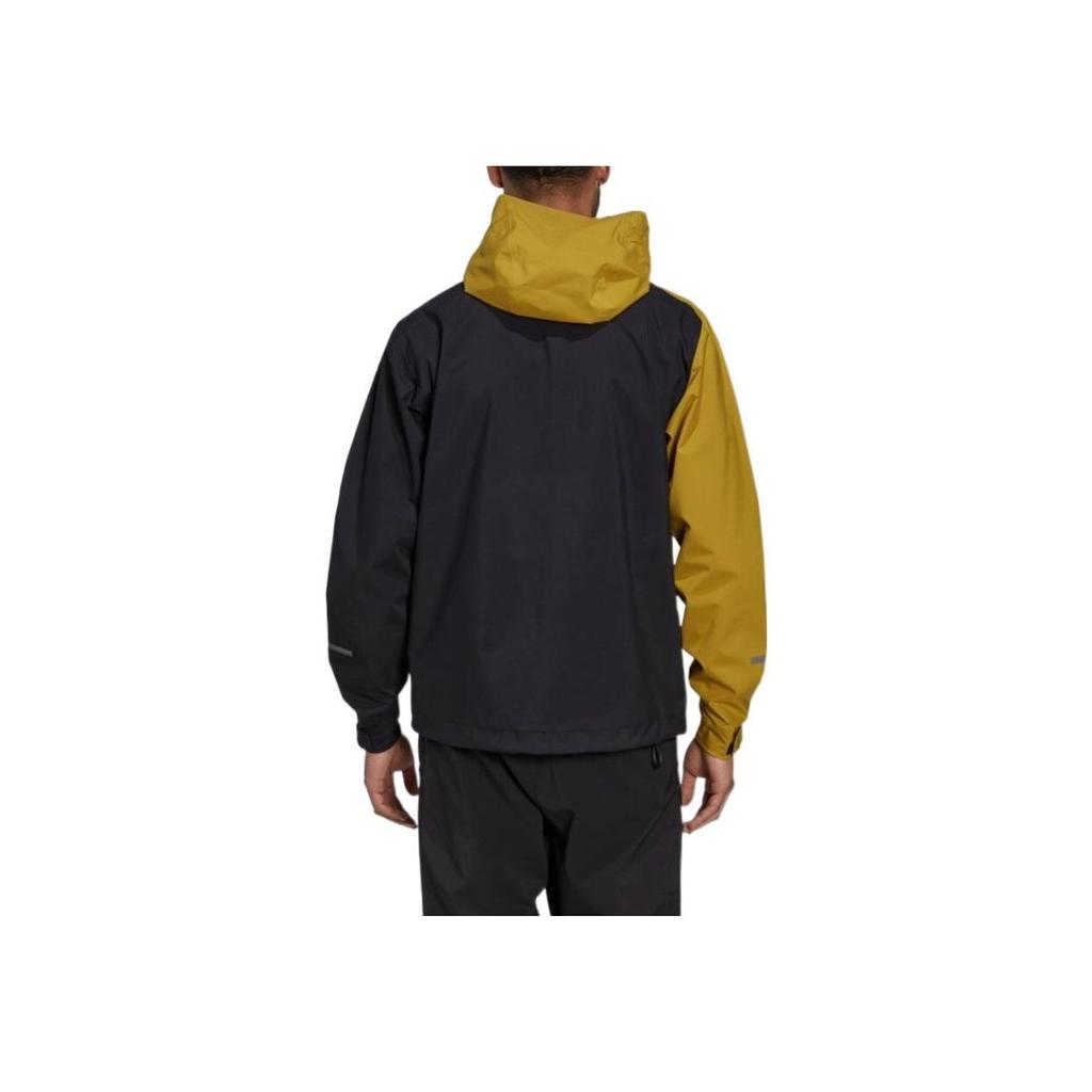 Adidas Color Block Logo Letter Print Hooded Long Sleeve Jacket Men Jacket Olive HF3272