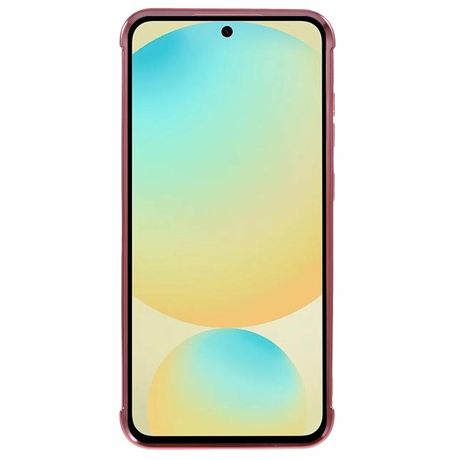 

For Samsung Galaxy A35 5G Case Electroplated Frame TPU Soft Phone Cover Pink