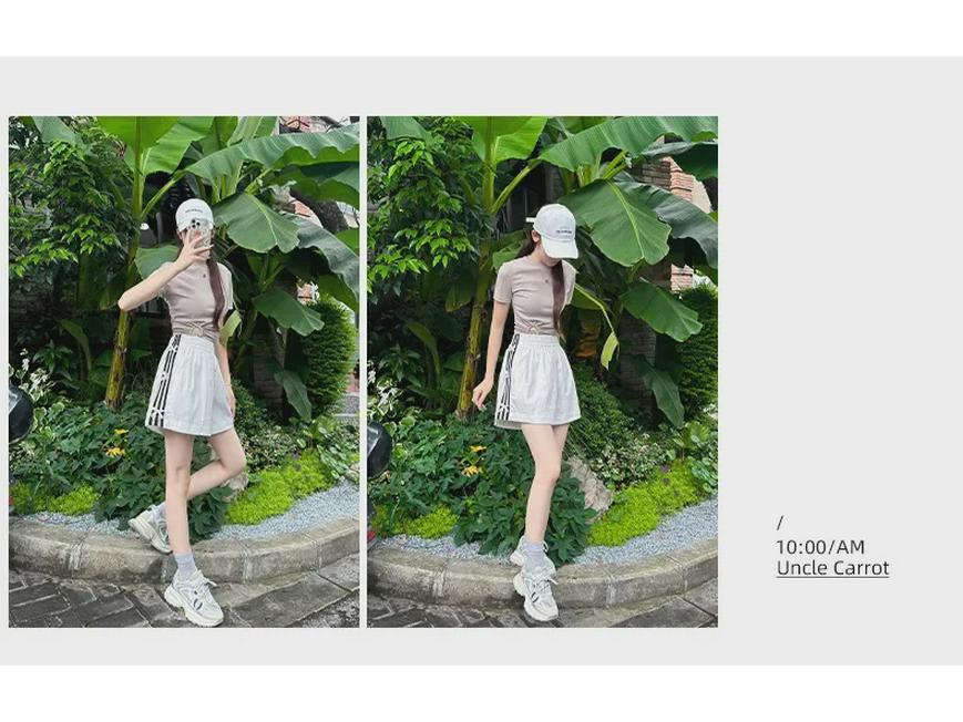 2025 Women's High Waist Striped Bow Shorts: Summer Casual Loose Fit, Wide Leg