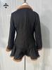 Women's Leather and Velvet Windbreaker Fur Coat - Thickened Jacket for Autumn and Winter