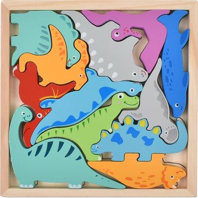 Oz Toy Wood Balance Picture Domino Puzzle Dinosaur, 12 Pieces, 1, Korea Best Toddler Puzzle