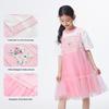 Girls' Cat Print Cool Mesh Summer Dress