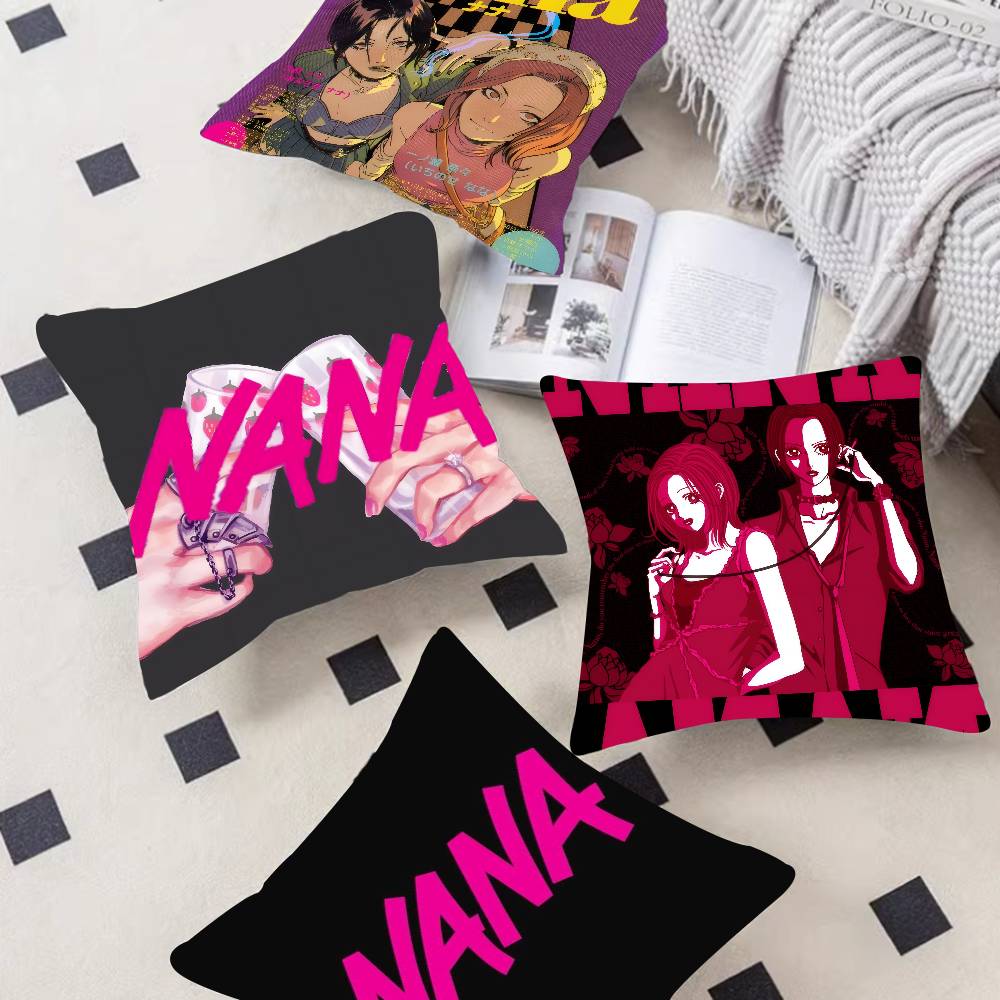 Anime Nana Cool Girl Pillow Gift Home Office Decoration Bedroom Sofa Car Cushion Cover Case 45X45