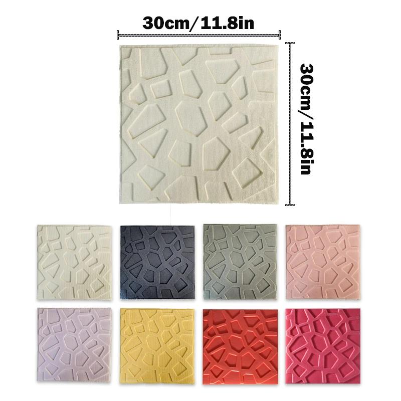 12 piezas Pegatinas de Pared 3D Paneles Decorativos Adhesivos de Espuma Decoración Hogar Dormitorio Sala de Estar Baño Niño Creativo Papel Pintado Impermeable