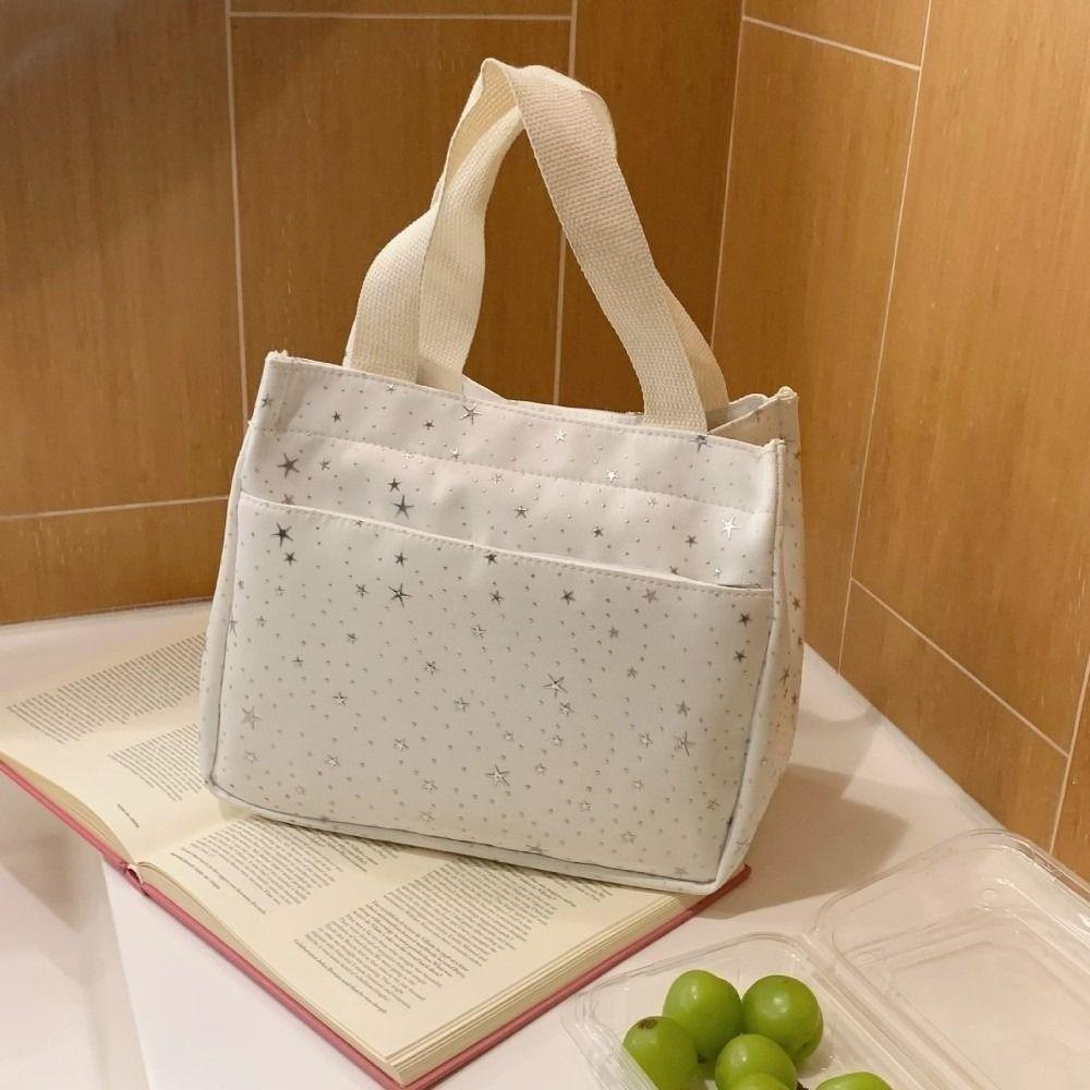 Cloth Star Dots Storage Bag Cosmetic Makeup Bag Multi-functional Korean Y2k Handbag Shopping Bag Purse Wallet Lunch Bag Outdoor