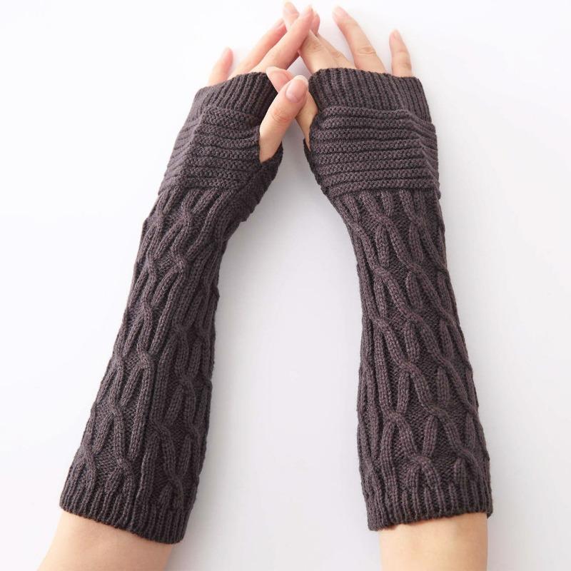 Botvotee Y2k Accessories Sleeves for Women Free Shipping Arm Warmers Winter Warm Knit Fingerless Gloves Half Finger Oversleeve