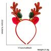 1pc Women Cute Deer Antler Headband, Polyester Christmas Party Hair Accessories Hair Hoop ,Christmas Decorations Home Holiday Essential