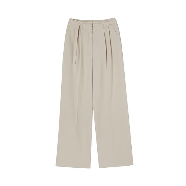LAP (Set-Bottoms) Belted Double-Pleat Wide Pants Aq2Wp570