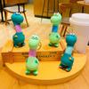 Adorable Cartoon Dinosaur Keychain Retractable Spring Pvc Toy For Kids And Couples