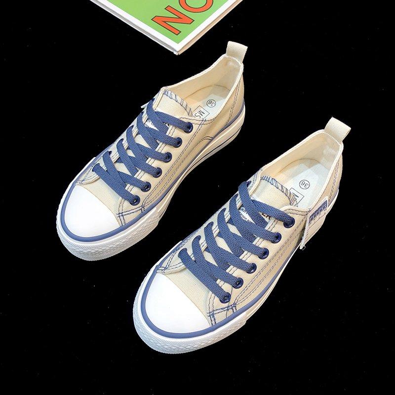 Sneakers for Women Canvas Solid Color Casual Comfortable Ladies Sport Shoes Platform Outdoors Non-slip Women's Sneakers