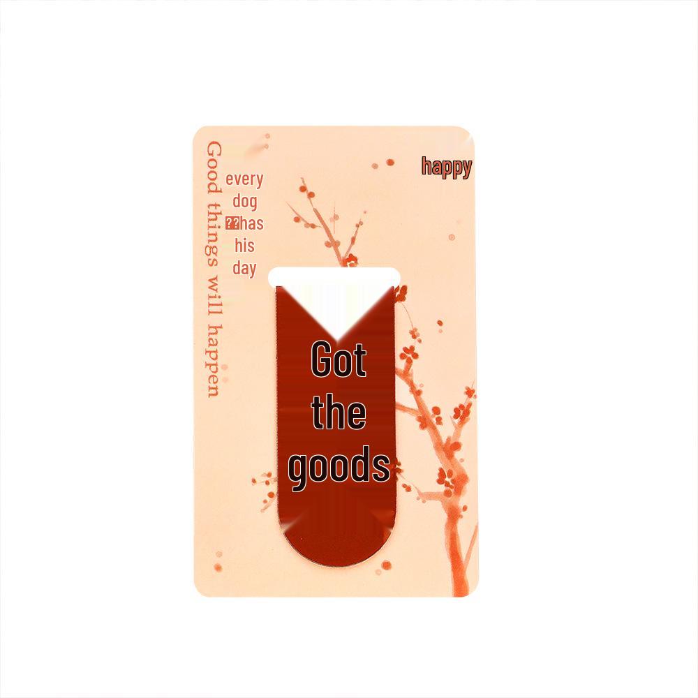 Vintage Calligraphy Double-Sided Magnetic Bookmark: Inspirational Page Marker for Students