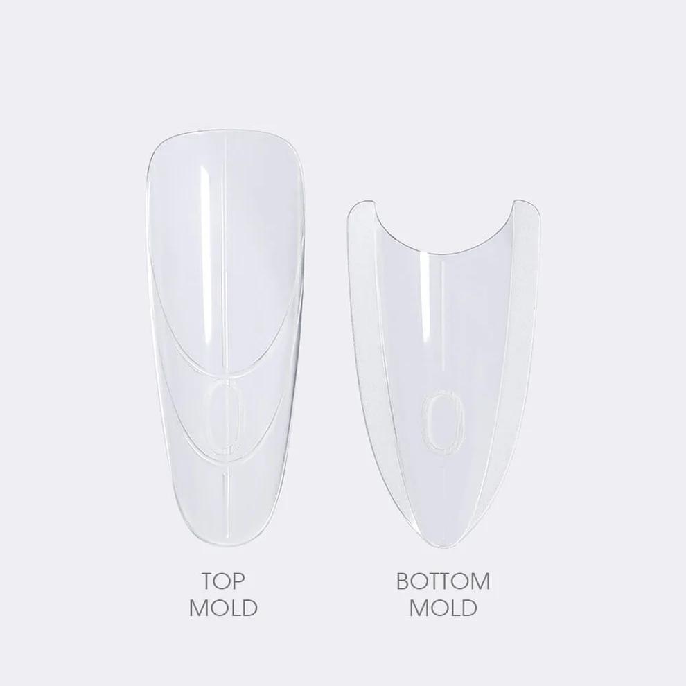 Capsules Sandwich Dual 240pcs 15 tailles NOUVEAU 2025 Extensions-Capsules Dual Cercueil Amande Capsules Top Moule Fond Moule Ellipse 3D