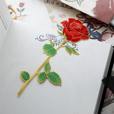 În stil chinezesc, frunze de flori de trandafir de epocă, Semn de carte din metal, ciucuri, agrafă de carte, marcaj de paginare, cadou pentru studenți, papetărie, rechizite școlare