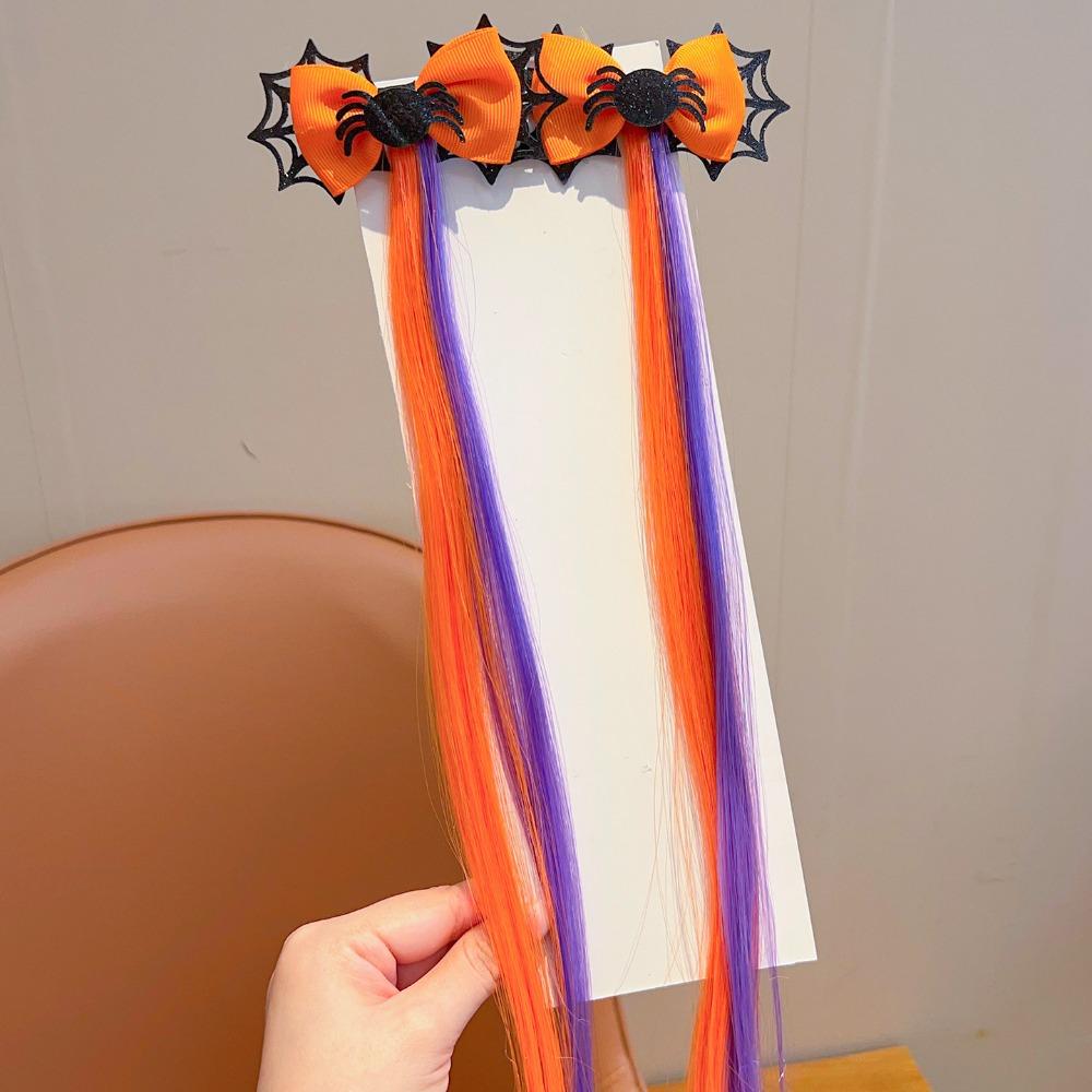 1/2/3 Pair Gradient Colored Halloween Wig Hairpins Party Atmosphere Headwear Halloween Party Use