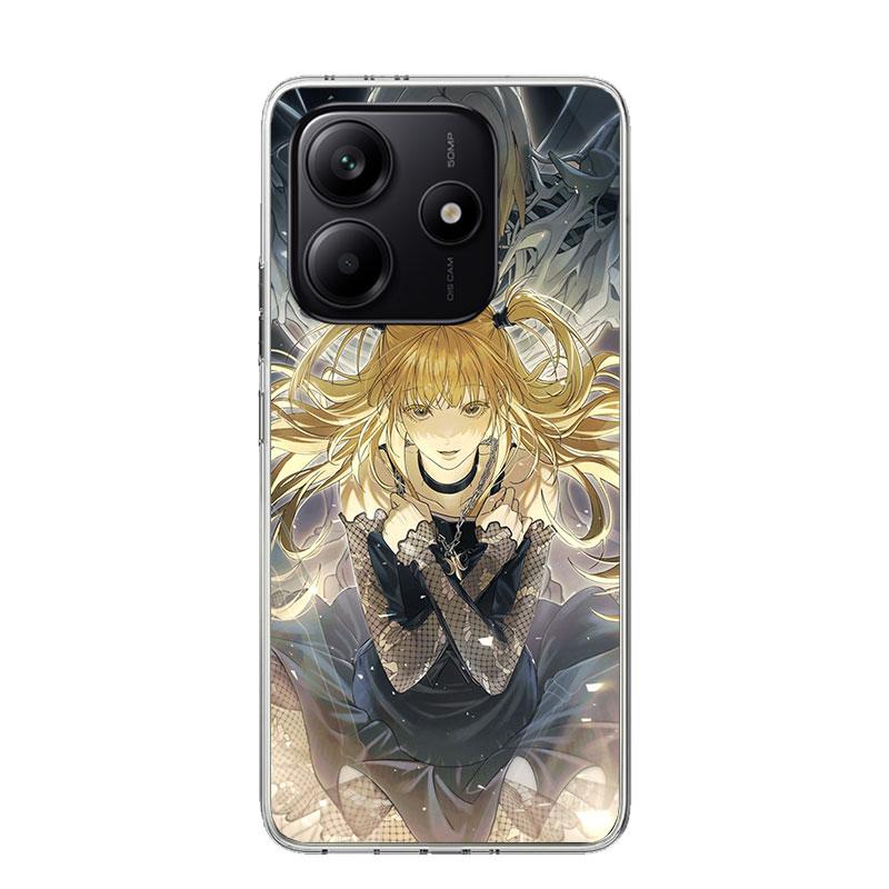 N-Note D-Death MisaMisa Phone Case For Xiaomi Redmi Note 13 14 15 Pro Plus 12S 12 14S 11S 11E 10 10S 11 11T 5G 4G Cover Coque Re