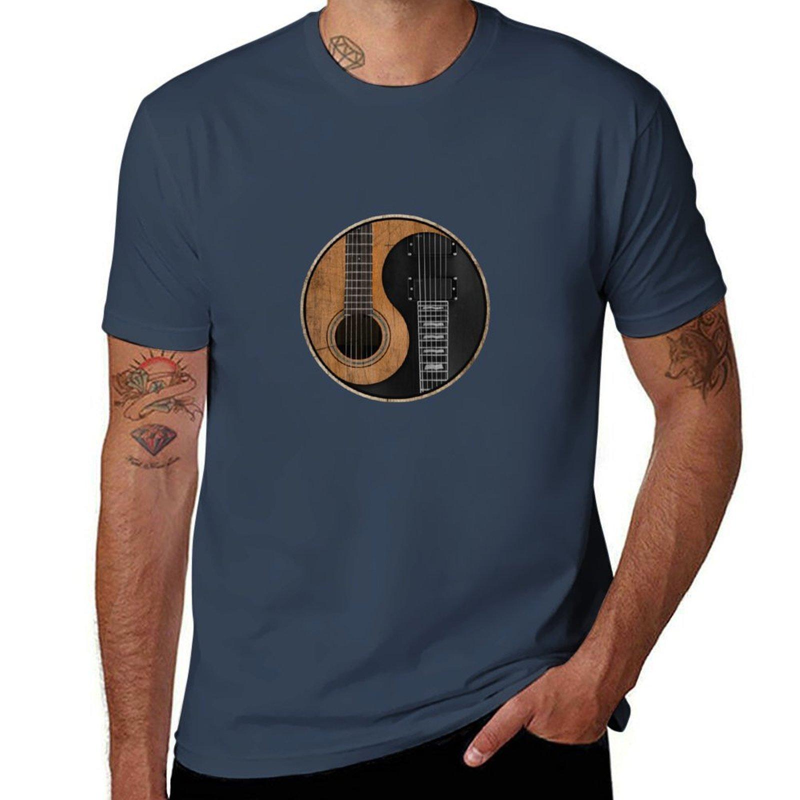 Yin Yang Guitar Essential Tshirt1817 Tshirt Plus Size Short Sleeve Tshirt S