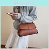 French Minimalist Tote Bag For Women With Pu Leather And Lock Closure For Casual Outings