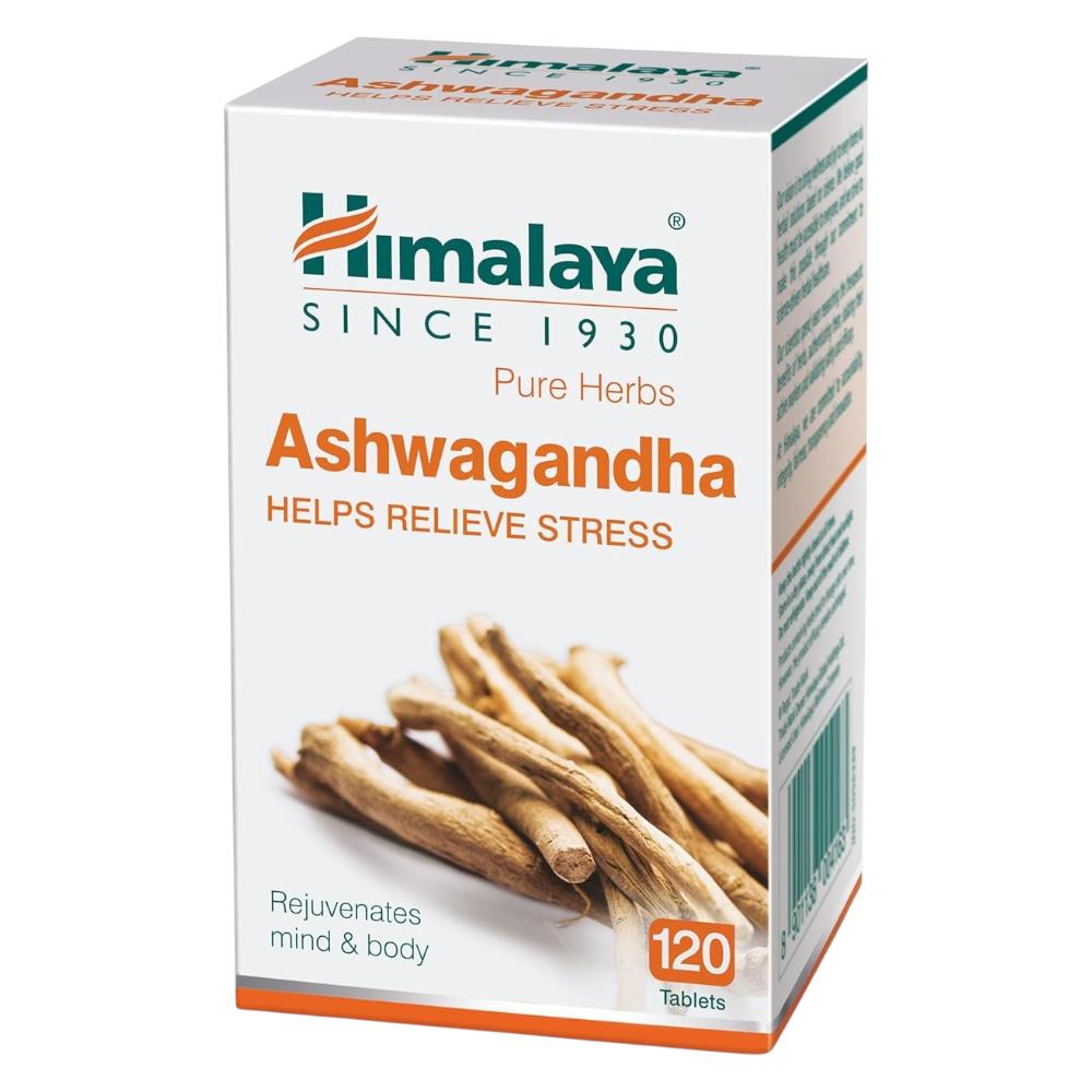 Himalaya Ashwagandha Stress Relief 120 Tablets Boost Energy Rejuvenate Mind Body Wellness